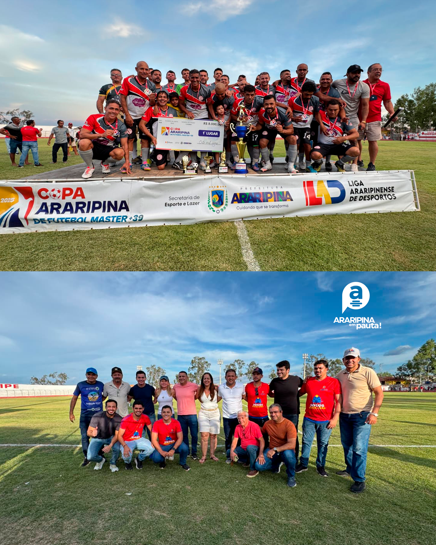 Final da Copa Araripina de Futebol Master celebra o retorno do futebol amador no município.