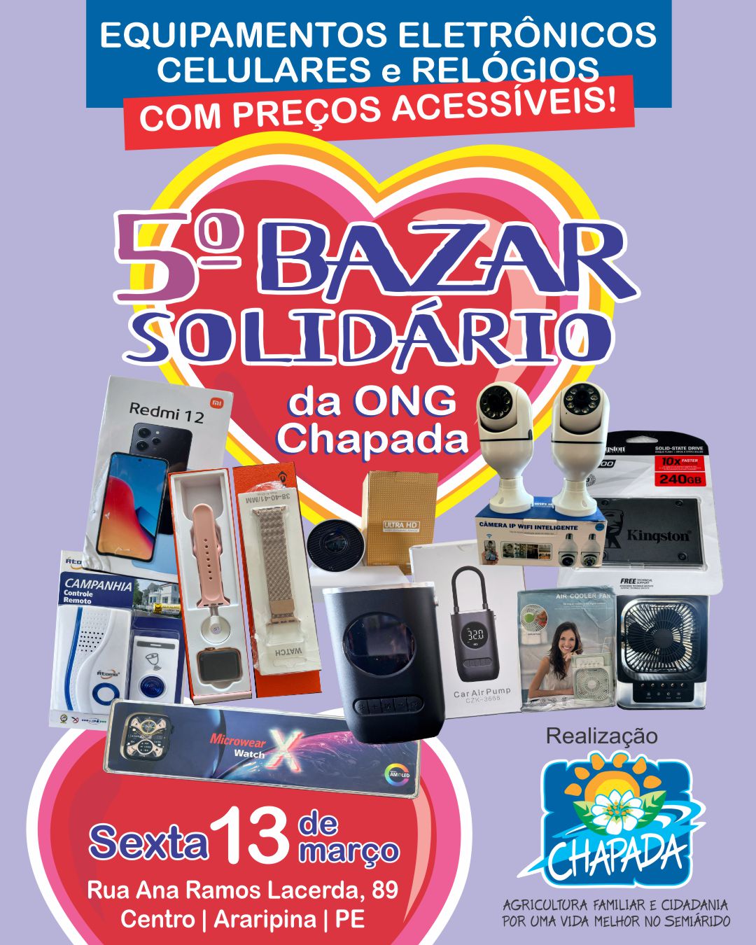 ONG Chapada promove 5º Bazar Solidário em Araripina (PE)